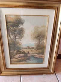  SPLENDIDO QUADRO OLIO SU TELA "PAESAGGIO"