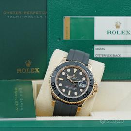 ROLEX YACHTMASTER 116655 OYSTERFLEX ORO ROSA 2016