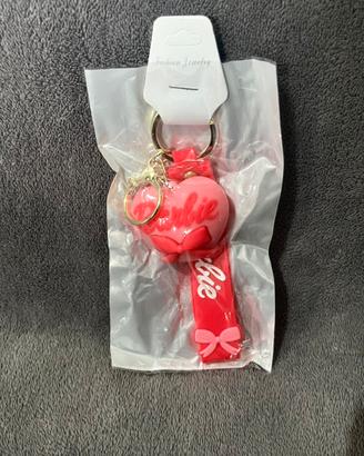 Portachiavi Barbie con cuore nuovo confezionato