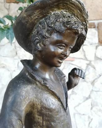 Grande antica scultura bronzo G. Renda  67cm 15kg