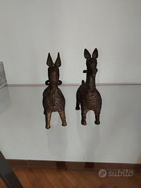 Statue decorative stile indiano Dhokra