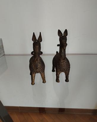 Statue decorative stile indiano Dhokra