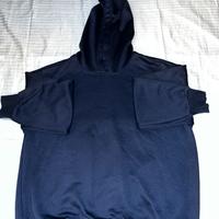 Felpa con cappuccio color blu