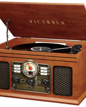 Giradischi con lettore cassette, cd e bluetooth