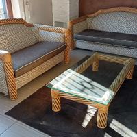 Salotto in rattan vimini