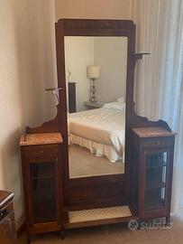 Mobile Specchio Vintage primi '900 con marmo rosa