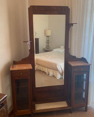 Mobile Specchio Vintage primi '900 con marmo rosa