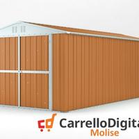 Box garage auto Acciaio 327x611 19mq legno chiaro