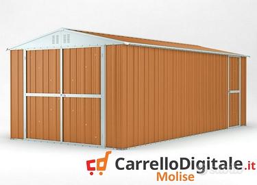 Box garage auto Acciaio 327x611 19mq legno chiaro