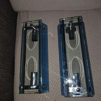 coppia di applique in vetro anni 70