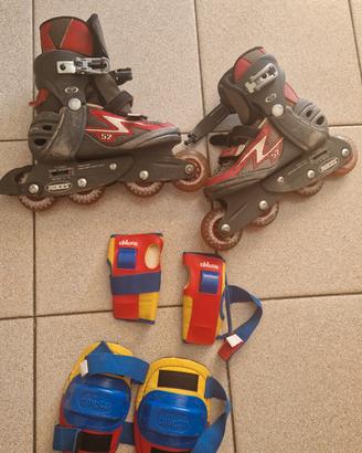 Pattini Roller da bambino con protezioni Chicco