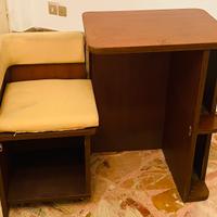 Mobiletto vintage scrittoio porta telefono anni 60