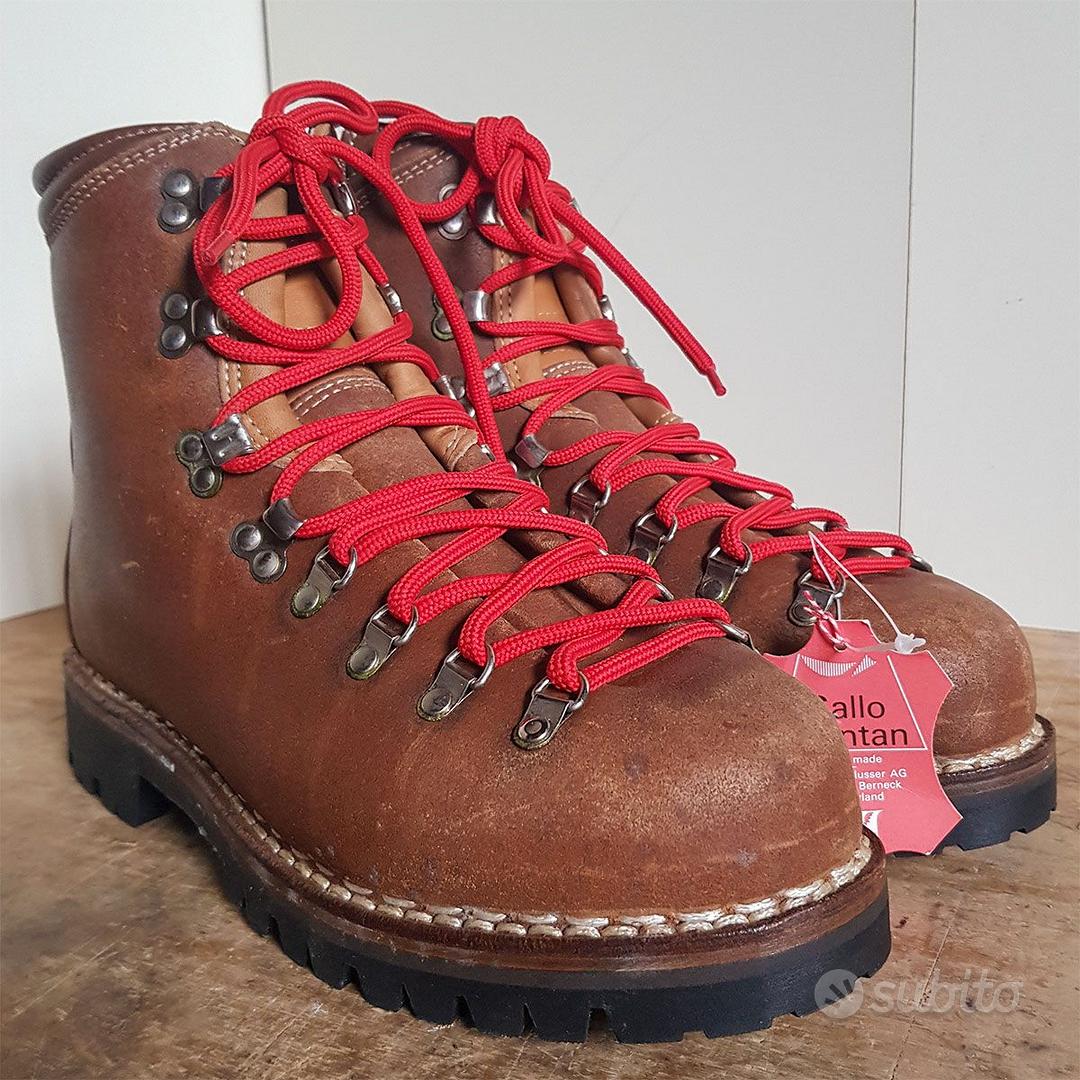 Chaussures De Trekking Galluser En Cuir Vacchetta - Taille 42 - Neuf Avec Léger Défaut - Fabriqué En Italie