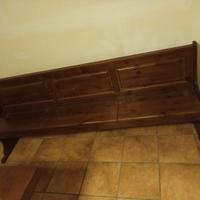 Panca in legno con cassapanca integrata
