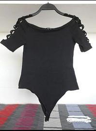 Body donna nero S 