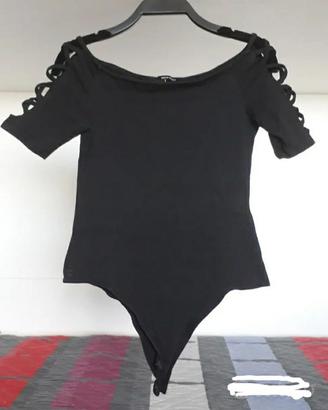 Body donna nero S 
