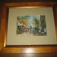 Coppia di quadri paesaggi firmati cornice in legno