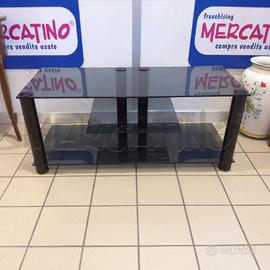 TAVOLINO RETT 3 PIANI VETRO FUME'