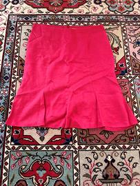 Gonna rossa da donna con zip posteriore - Taglia 4