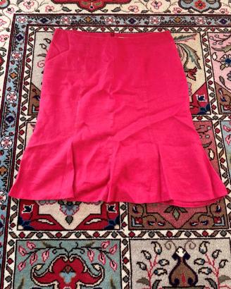 Gonna rossa da donna con zip posteriore - Taglia 4