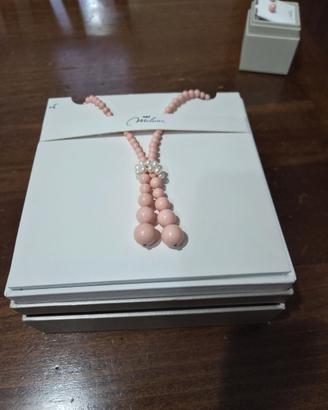 Collana Miluna Perle Corallo Rosa