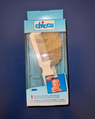 Spazzola e Pettine Neonato Chicco Originale Nuovo