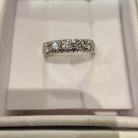 Anello Veretta oro 18KT brill F color