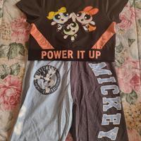 Completo bambina top + pantaloncini