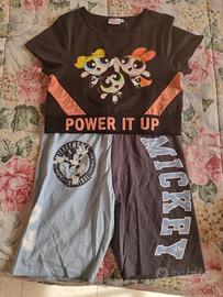 Completo bambina top + pantaloncini