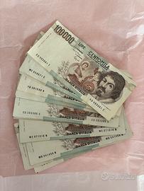 5 milioni lire da 100000 (50) Caravaggio 1’ tipo