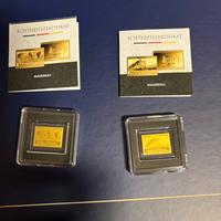 2 bliste lamine oro fino 999 24k
