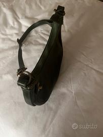 Borsa vera pelle ITALY verde bottiglia TRACOLAA
