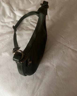 Borsa vera pelle ITALY verde bottiglia TRACOLAA