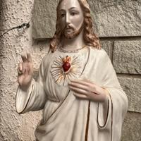 Statua Gesù Sacro Cuore Dipinta