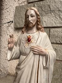 Statua Gesù Sacro Cuore Dipinta