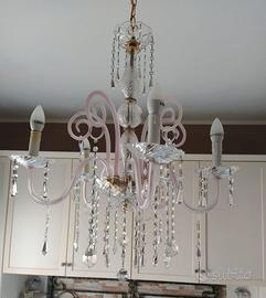 Lampadario in vetro di murano