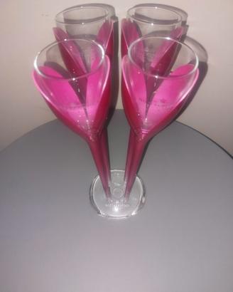 4 Flûte Champagne Moët & Chandon "Flower Rosé"
