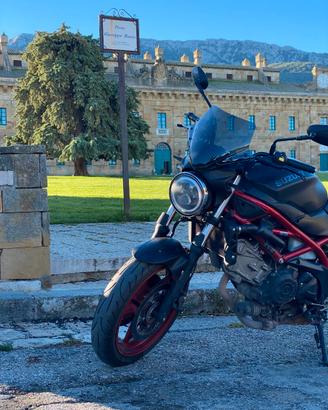 Suzuki SV 650 con dashcam integrata