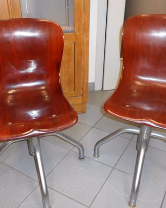 COPPIA DI SEDIE GIREVOLI VINTAGE ANNI ’60-‘70