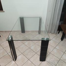 TAVOLO DA CUCINA IN VETRO 