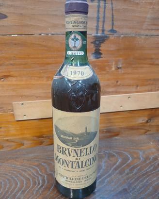bottiglia vino brunello di Montalcino 1970