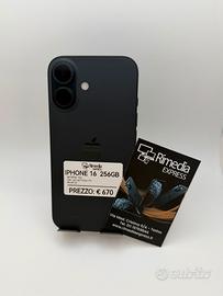 iPhone 16 256GB nero usato garanzia 