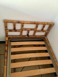 Letto singolo divano bambu e rete