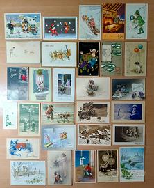 lotto 75 cartoline Buon Anno e onomastico