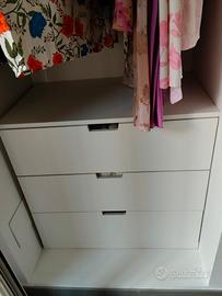 tre cassettiere ikea