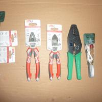 Pinza e tronchese grandi+crimpatrice+cercatensione