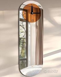 Orologio elegante Moderno Specchio Vetro 100x32cm