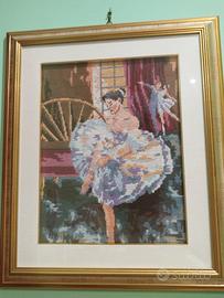 Quadro mezzopunto ballerina 