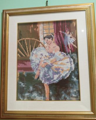 Quadro mezzopunto ballerina 