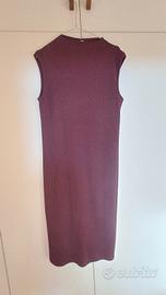 Vestito longuette bordeaux